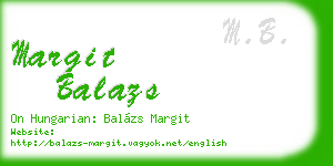 margit balazs business card